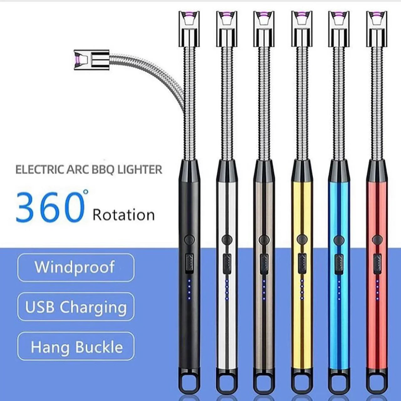 USB Rechargeable Electric Arc Lighter LED Display