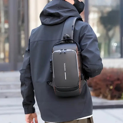 Crossbody Shoulder Backpack Sling Chest Bag for Men