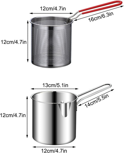Stainless Steel Deep Frying Pot Strainer Basket