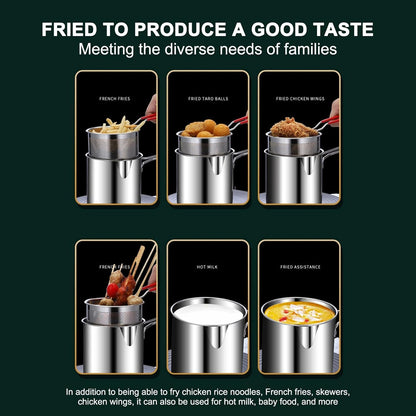 Stainless Steel Deep Frying Pot Strainer Basket