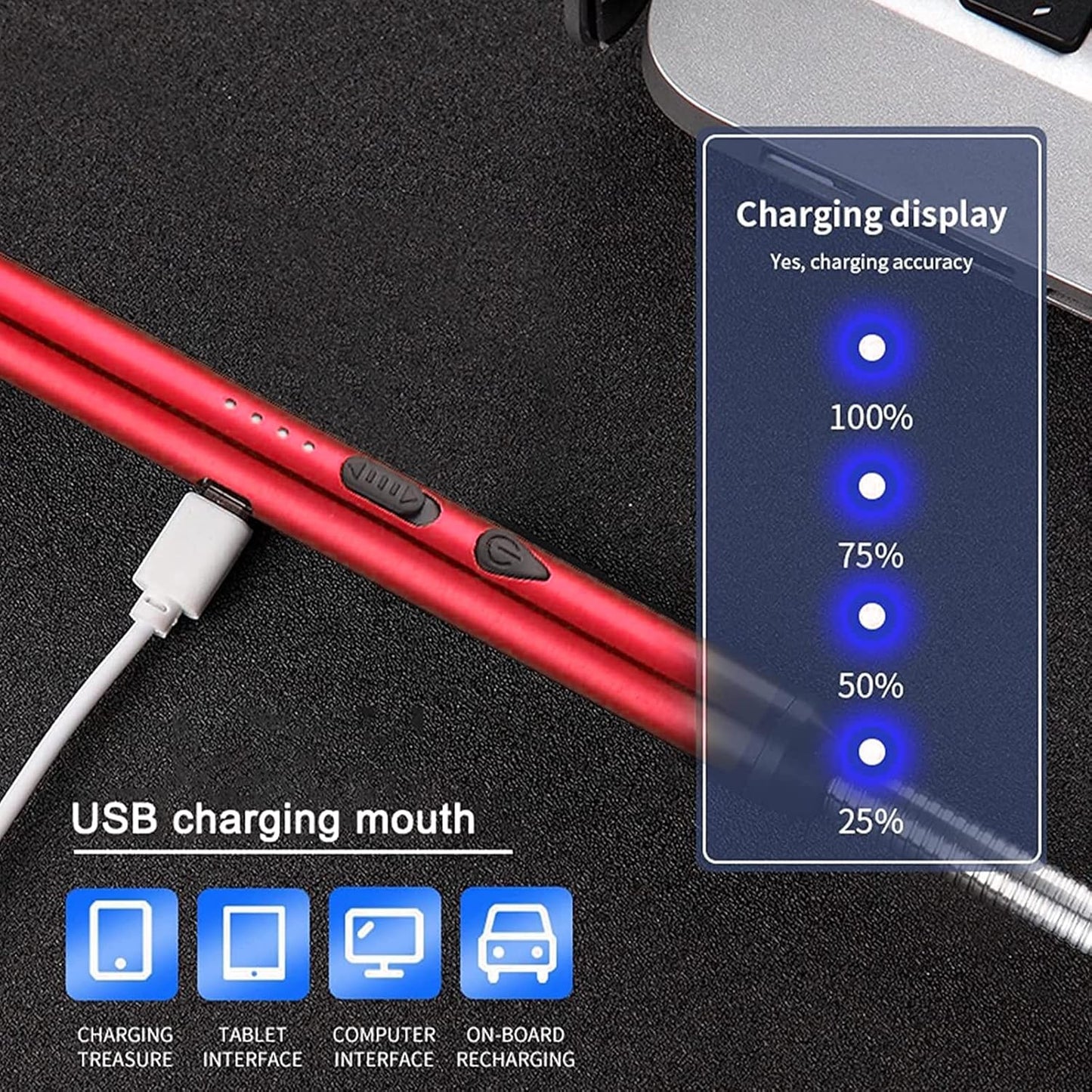 USB Rechargeable Electric Arc Lighter LED Display