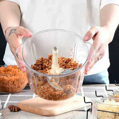 1500ml Manual Hand Chopper & Food Processor