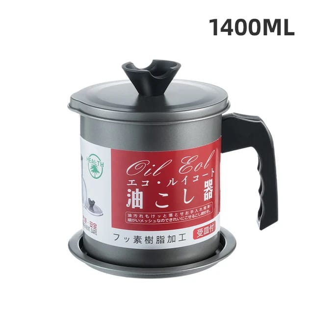 High Quality Stainless Steel Fryer Oil Filter Pot with Jug Cooking Pot